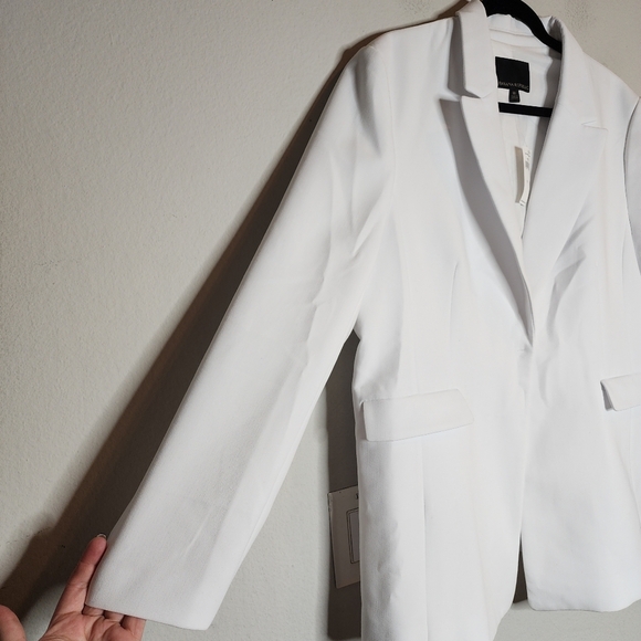NWT Banana Republic White Single Button Blazer Womens Plus Size 18 - Picture 13 of 15